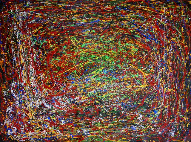 Abstract schilderij colorland