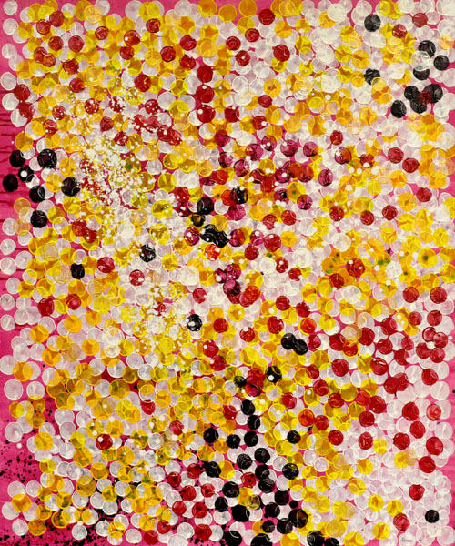 Abstract schilderij Bubbling van Anneke Swanink