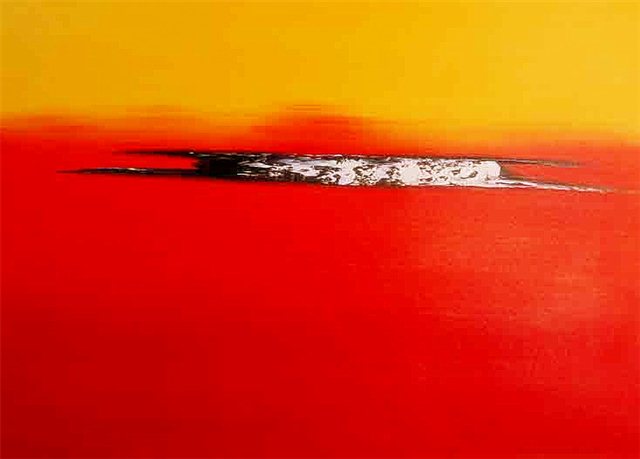 Abstract schilderij "Volcano"