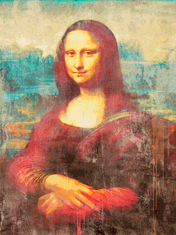 Aluminium schilderij “Mona Lisa 2.0” van Mondiart