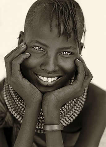 Laughing Turkana woman