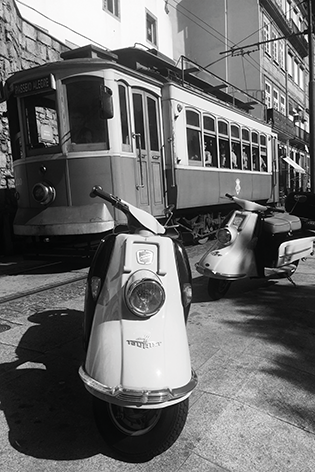 Heinkel Oude tram Scooter Vervoer Stad