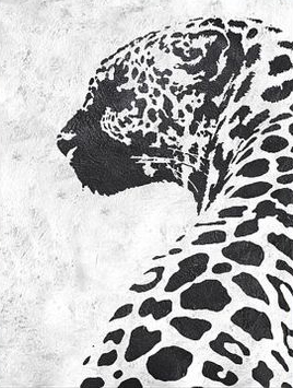 White Leopard schilderij