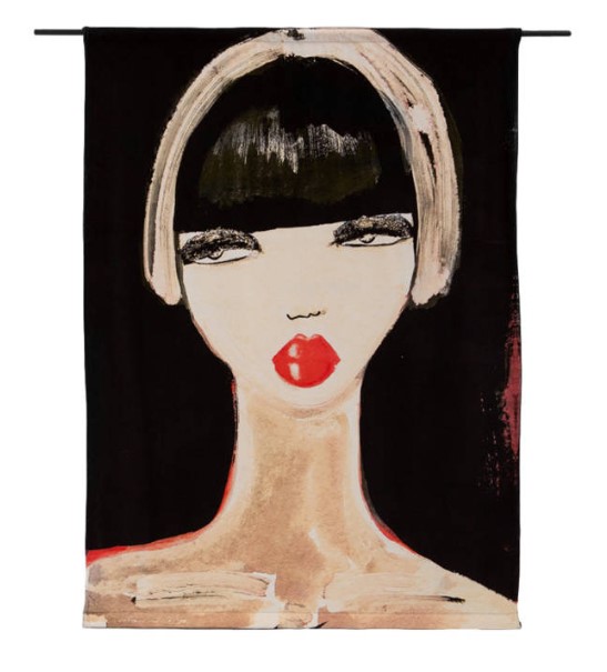 Wandkleed “Lady in Red” van Urban Cotton