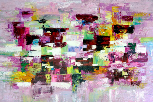 36378Cityscape kunstwerk abstract schilderij EA-FG45