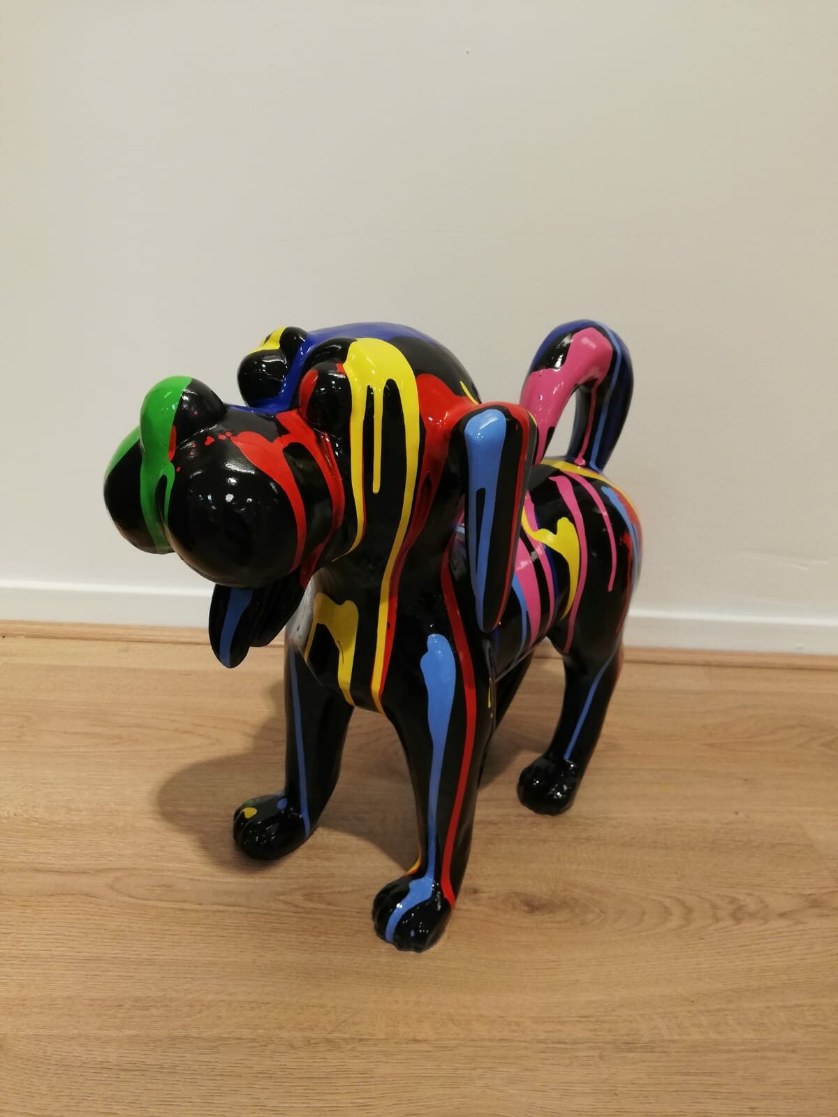 Hondje dripping beeld kleurrijk