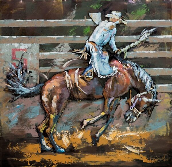 Cowboy metalen schilderij 613