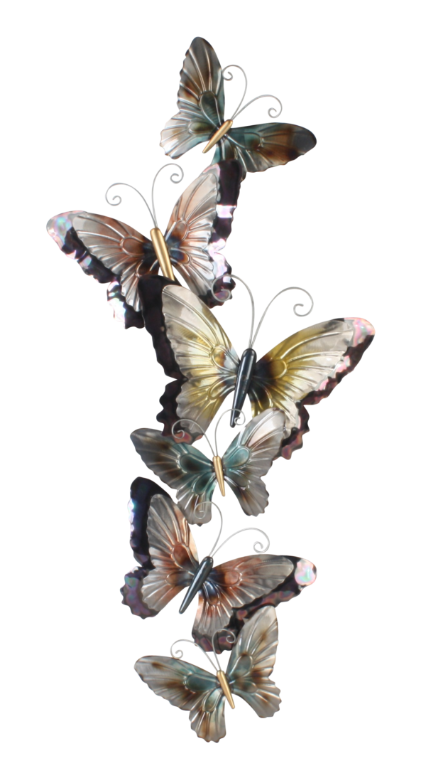Metalen wanddecoratie vlinders
