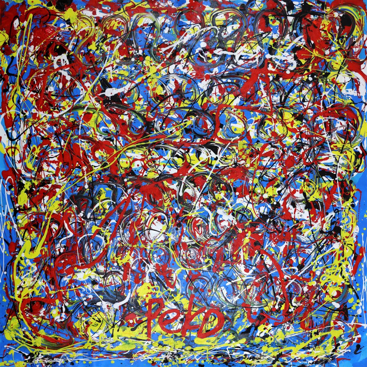 abstract schilderij peko geinspireerd