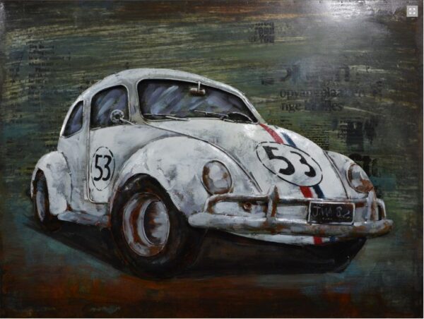 Metalen schilderij Beetle 53