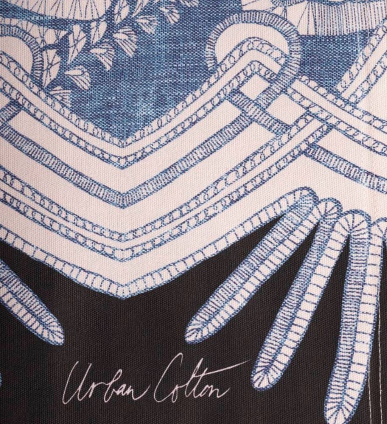 Wandkleed Blue Denim van Urban Cotton 2