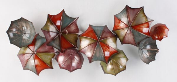 Metalen wanddecoratie Umbrellas