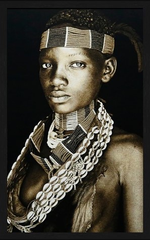 Portrait Gobelin Hamar lady Ethiopia van Mondiart