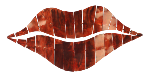 Metalen wanddecoratie Red Lips