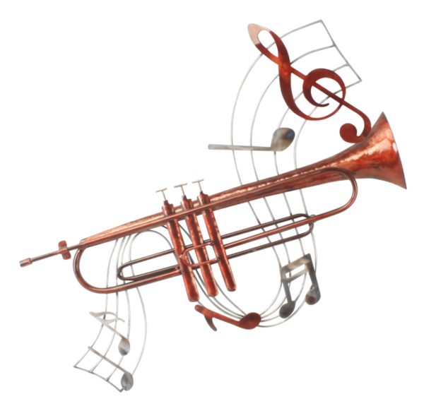 Metalen wanddecoratie Trumpet Composition
