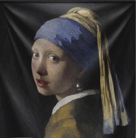 Wandkleed Girl with the Pearl Earring van Mondiart