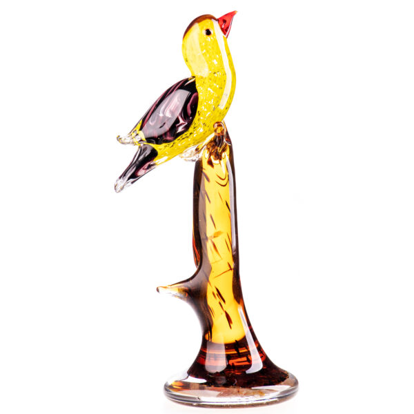 Glazen beeld "Yellow bird"