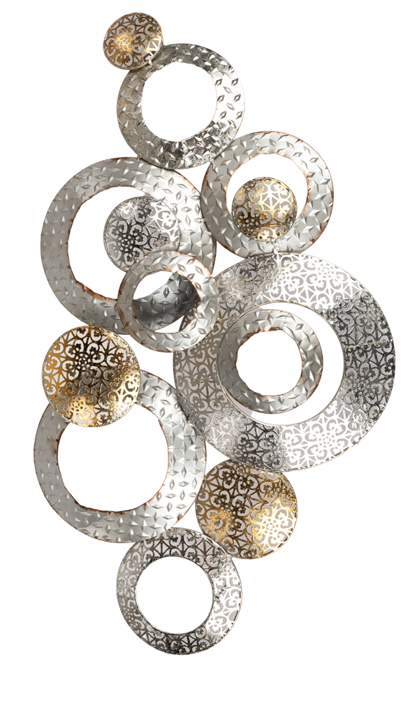 Metalen wanddecoratie Cerchio Decoratie Patronen Ringen FO-670526