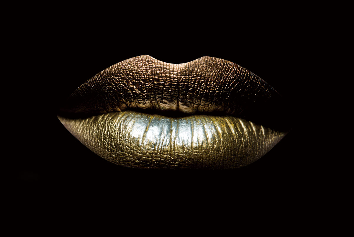 glasschilderij golden lips GLAS080120-328