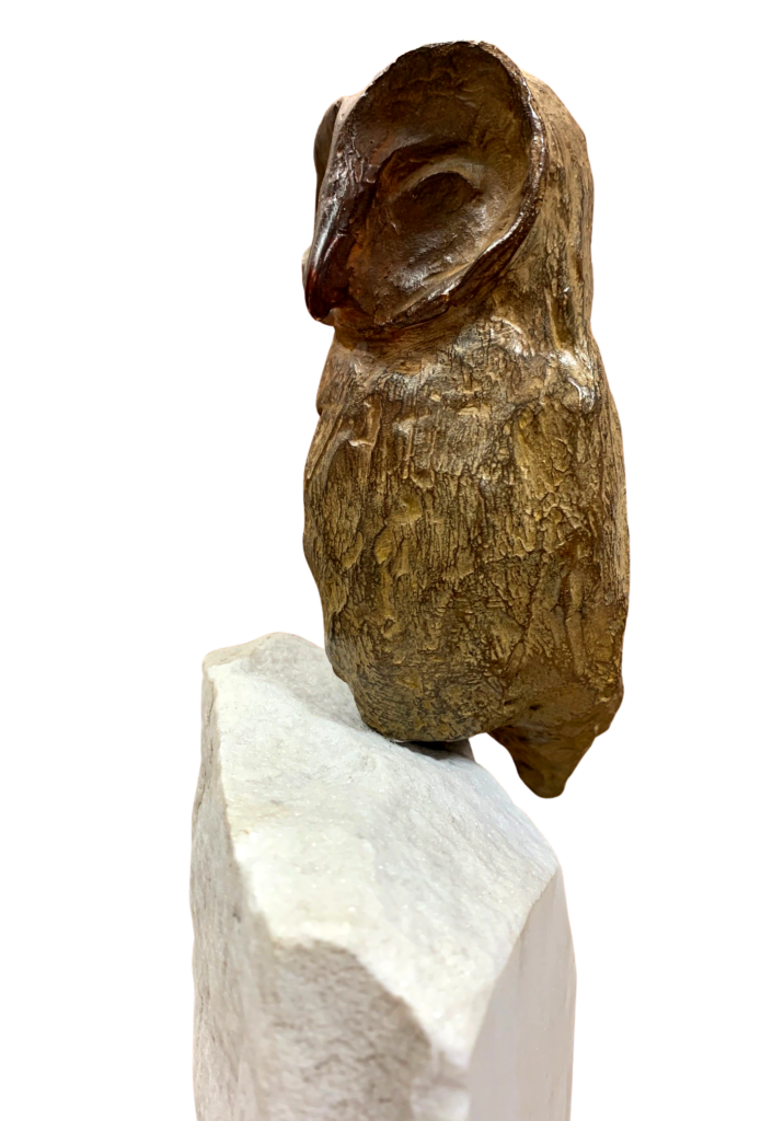 Bronzen beeld "Uil sokkel" te koop @ Betaalbarekunst.nl