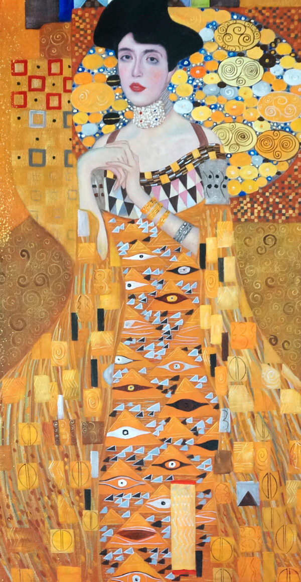 Schilderij-Gustav-Klimt-De-jurk-Vrouw staand (3)