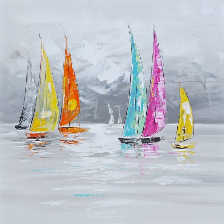 Schilderij “Sailing into Adventure”