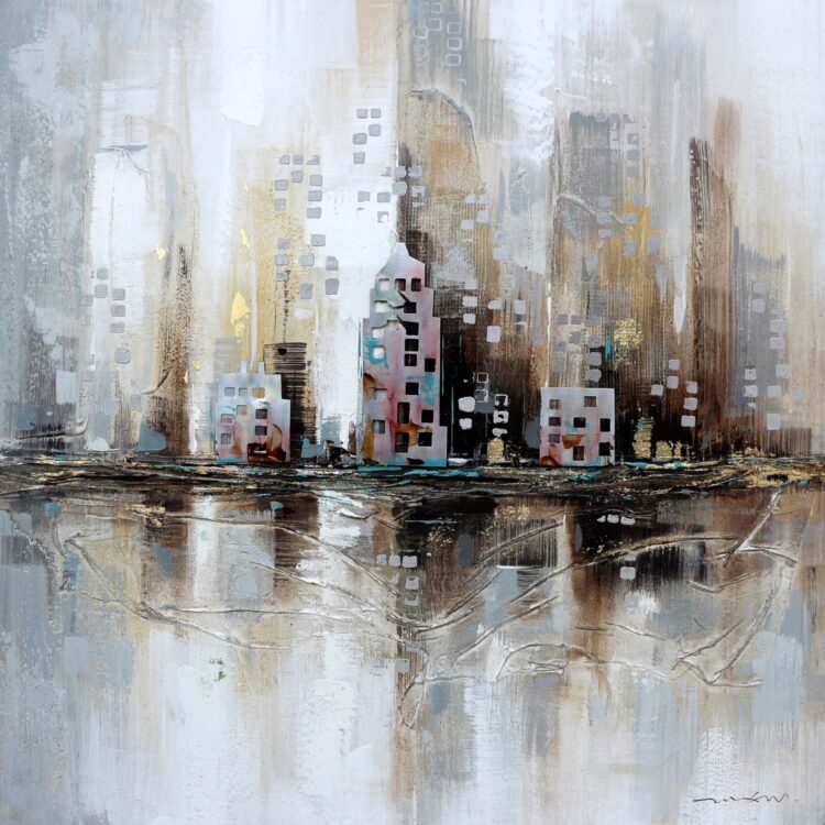 Schilderij “Abstract City”