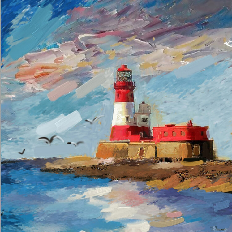 Schilderij “Lighthouse in Sight”