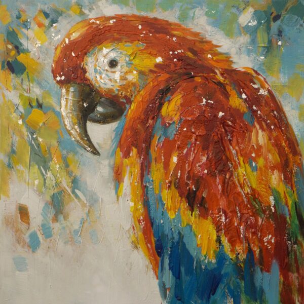 Schilderij Staring Macaw Papegaaien GS-P7033