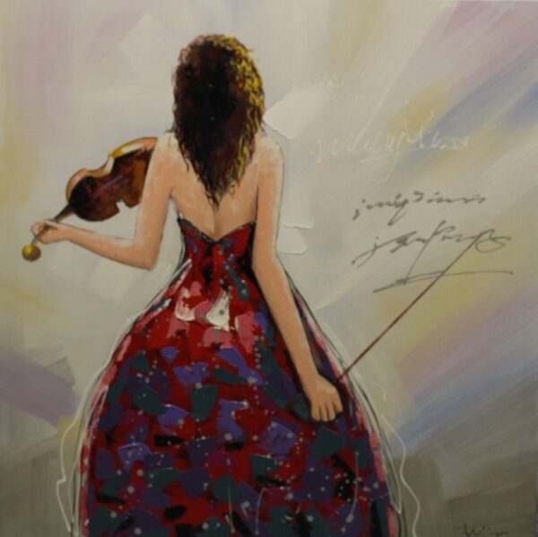 Schilderij Violin Grace Viool Vrouw GS-T0681