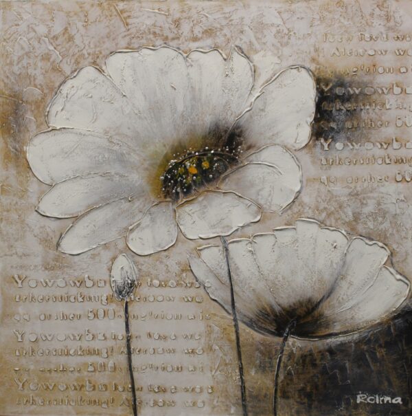 Schilderij Text & Flowers Bloemen Woorden GS-Y9498