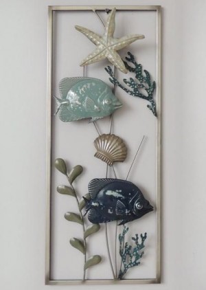 Metalen wanddecoratie “Ocean Treasures”