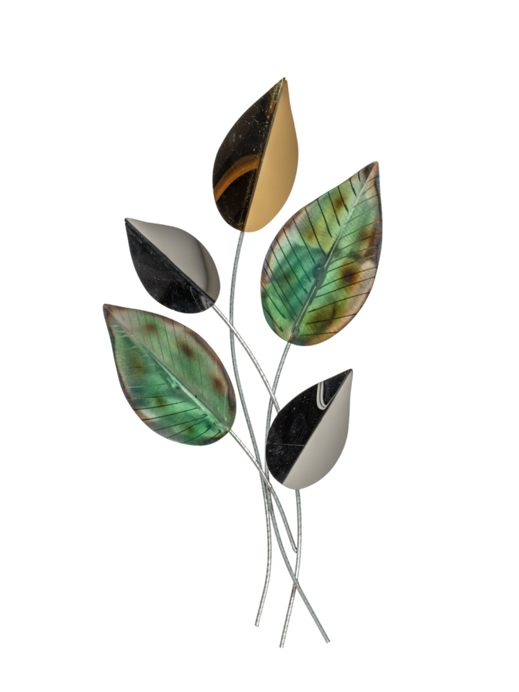 Metalen wanddecoratie “Five Leaves of Hope”