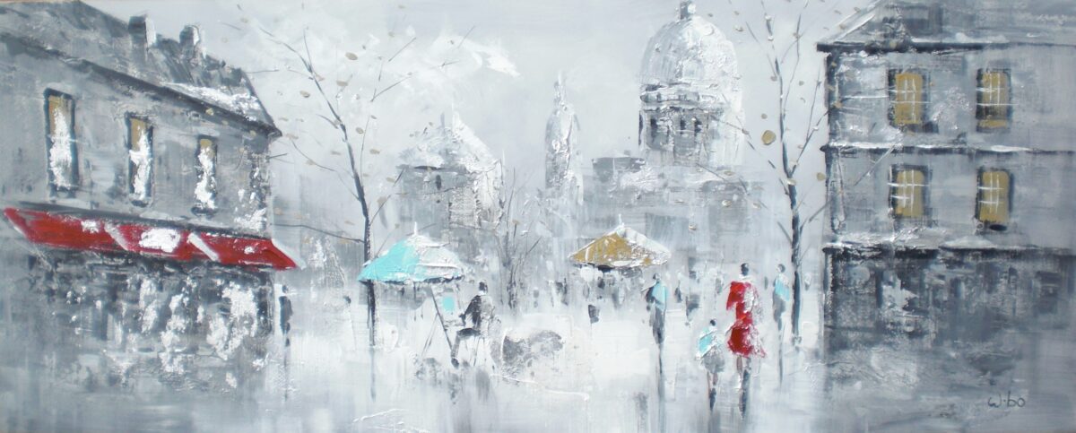 Schilderij Walk in Cold Weather Wandelen Winter GS-W9113