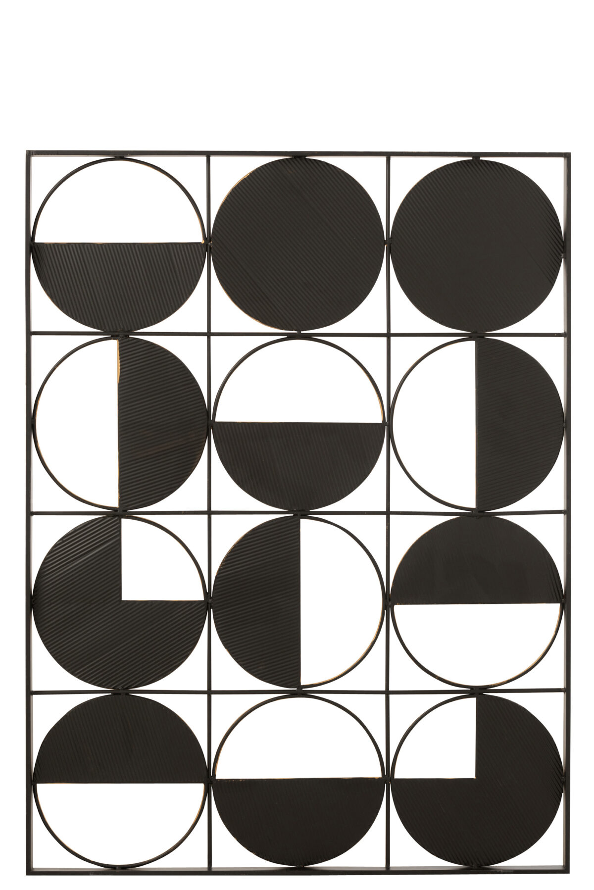 Metalen wanddecoratie Puzzling Patterns Rond Vierkant Decor JO-15885 2