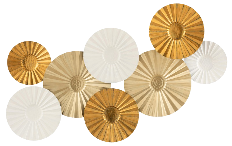 Metalen wanddecoratie Shiny Disks Cirkels Rond JO-18321