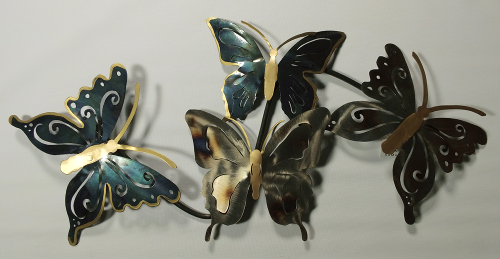 Metalen wanddecoratie Wonderful Butterflies Vlinders Insecten SG-FM32240