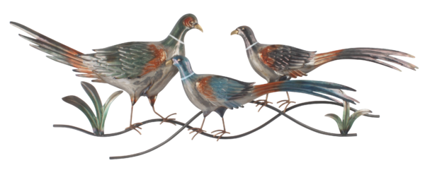 metalen wanddecoratie drie vogels op een tak 1279